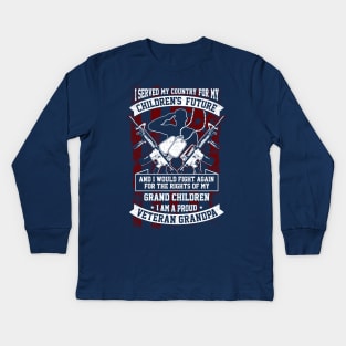 Veteran Grandpa Kids Long Sleeve T-Shirt